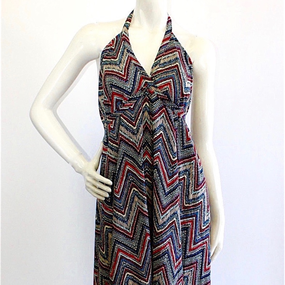Byrka Relaxed Beach Dress zigzag multicolor